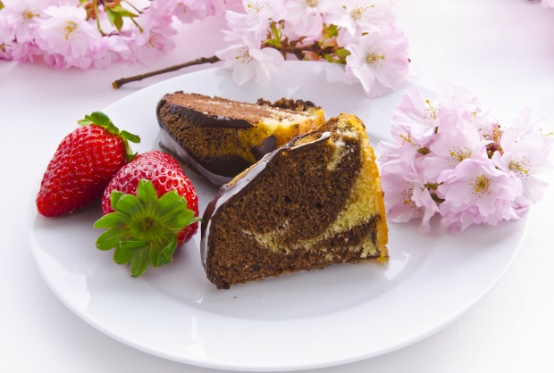 pumpkin chocolate marble cake