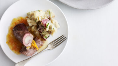 mashed ptoato beef roll ups