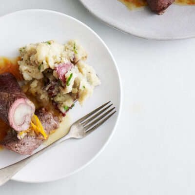 mashed ptoato beef roll ups