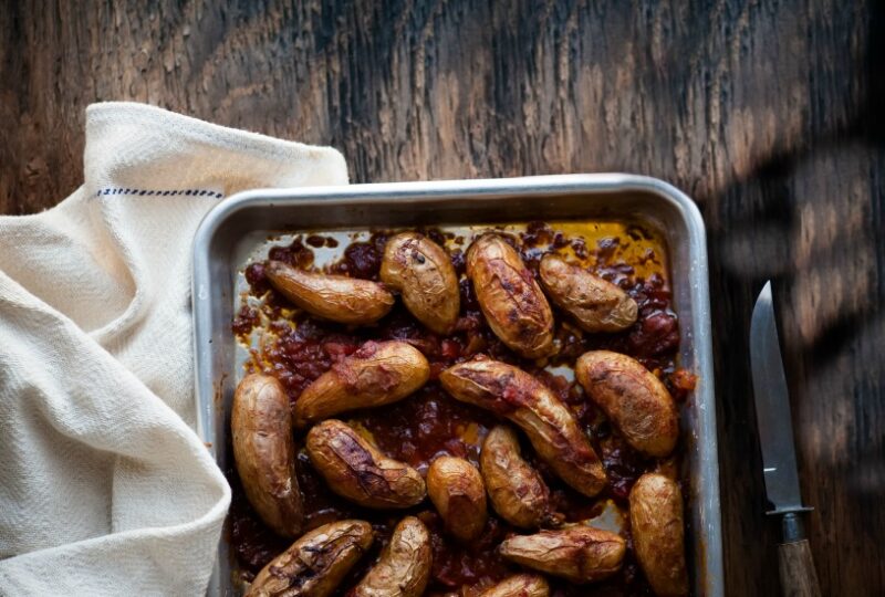 Matbucha Potatoes