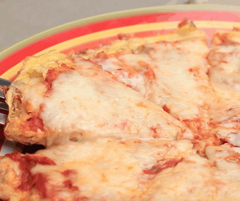 Matzo brei pizza