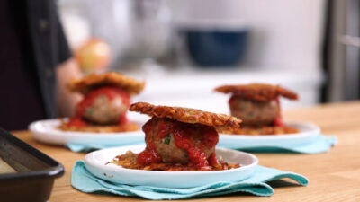 Meatball Potato Latke Sliders