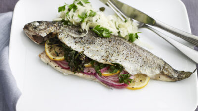 Whole Baked Trout with Fennel