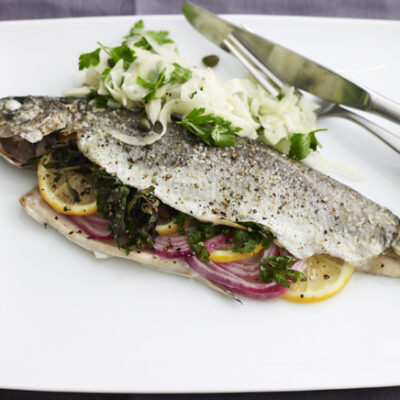 Whole Baked Trout with Fennel
