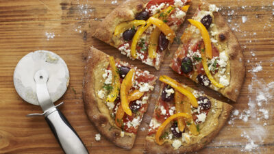 Mediterranean Hummus Pizza