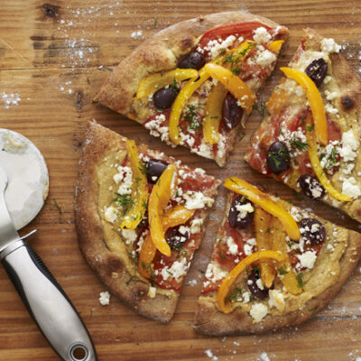 Mediterranean Hummus Pizza