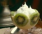 Meringue-Capped Kiwi Custard