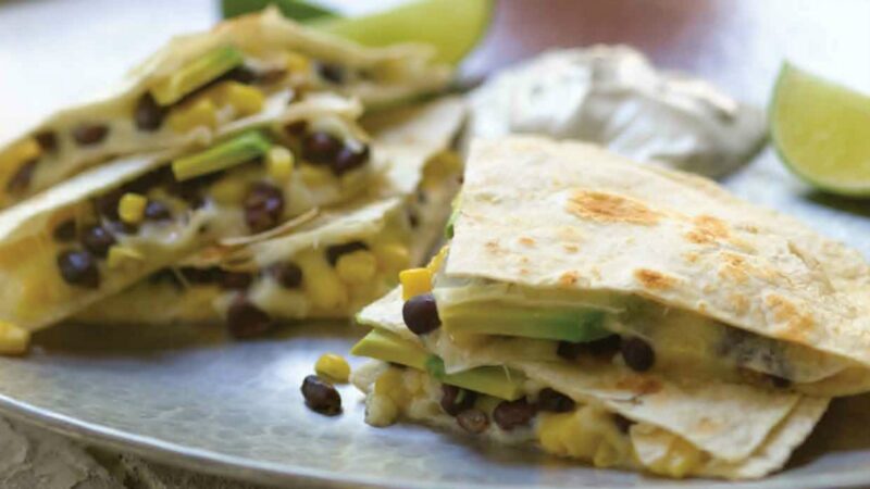 Mexican Black Bean Quesadillas