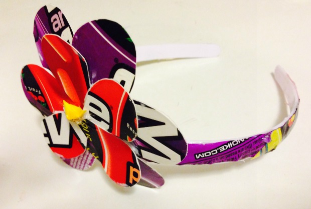 candy wrapper headband