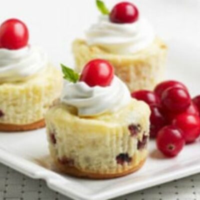 Mini Cranberry Cheesecakes