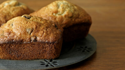 mini triple chocolate breads