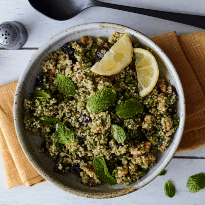 mint chutney quinoa salad
