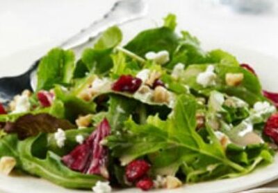 Mixed Greens with Cranberries, Goat Cheese & Walnuts