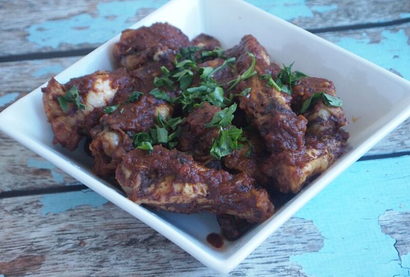 CHICKEN WITH PRUNES IN APPLE BUTTER WINE SAUCE