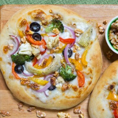 Mollie Katzen&rsquo;s Vegetable & Walnut Pizza