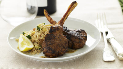Moroccan Lamb Chops with Spiced Couscous
