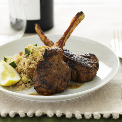 Moroccan Lamb Chops with Spiced Couscous