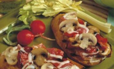 Mushroom and Red Pepper Crostini