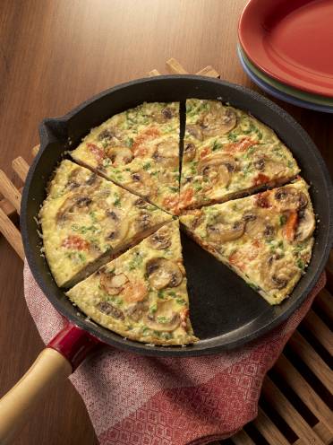 Mushroom and Smoked Salmon Frittata