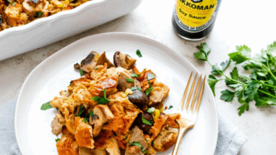 Mushroom Challah Stuffing