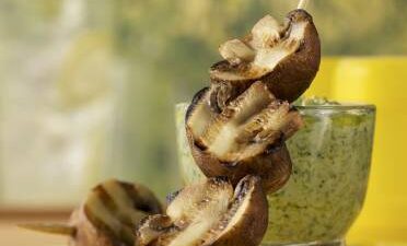 Mushroom Chips and Dip