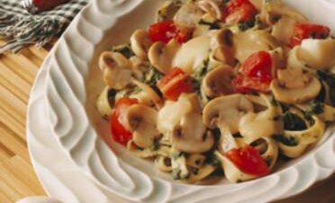 Mushroom Fettucine Florentine