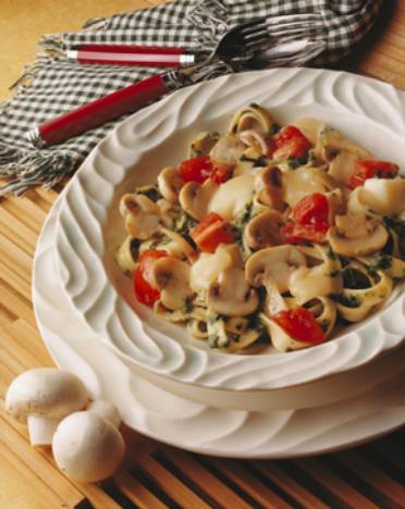 Mushroom Fettucine Florentine