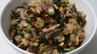mushroom leek swiss chard stuffing