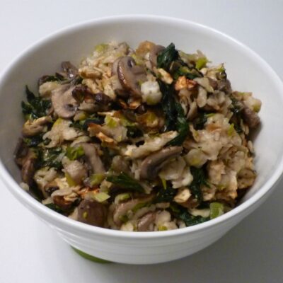 mushroom leek swiss chard stuffing