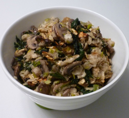 mushroom leek swiss chard stuffing