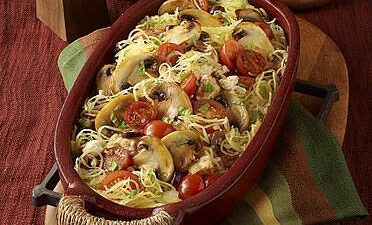 Mushroom Primavera with Spaghetti Squash