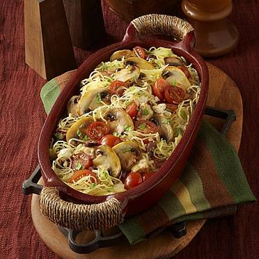 Mushroom Primavera with Spaghetti Squash