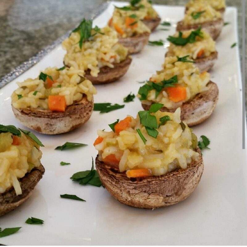 Risotto Stuffed Mushrooms