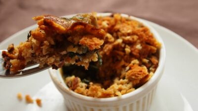 non dairy beet green casserole