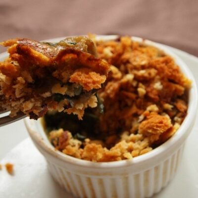 non dairy beet green casserole