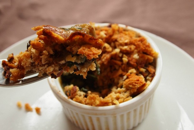 non dairy beet green casserole