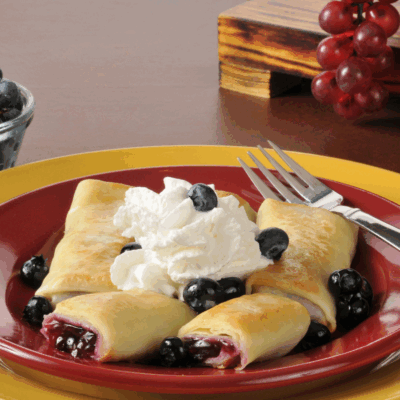 non-dairy fruit blintze souffle