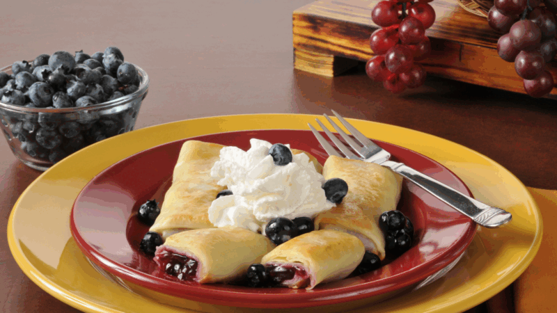non-dairy fruit blintze souffle