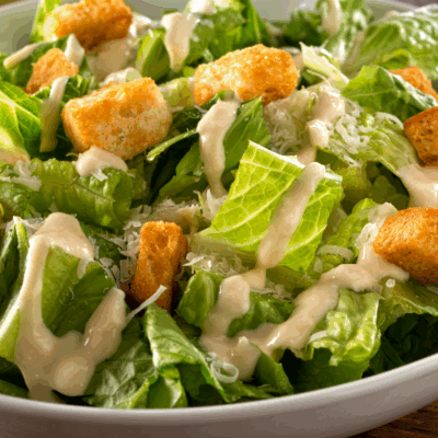 Non-dairy, pareve, caesar salad dressing