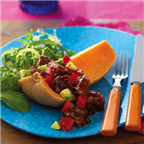 Nuevo Chipotle Beef in Butternut Squash Boats