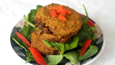 nut sweet potato patties