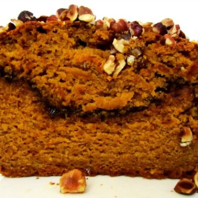 nutella swirled pumpkin bread