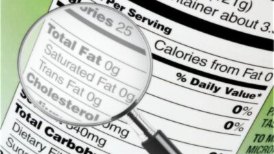 nutrition label