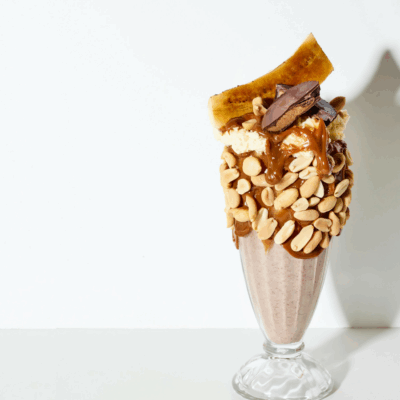 Nuts and candy milkshake