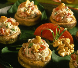 Nutty Stuffed Mushroom Caps