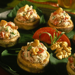 Nutty Stuffed Mushroom Caps