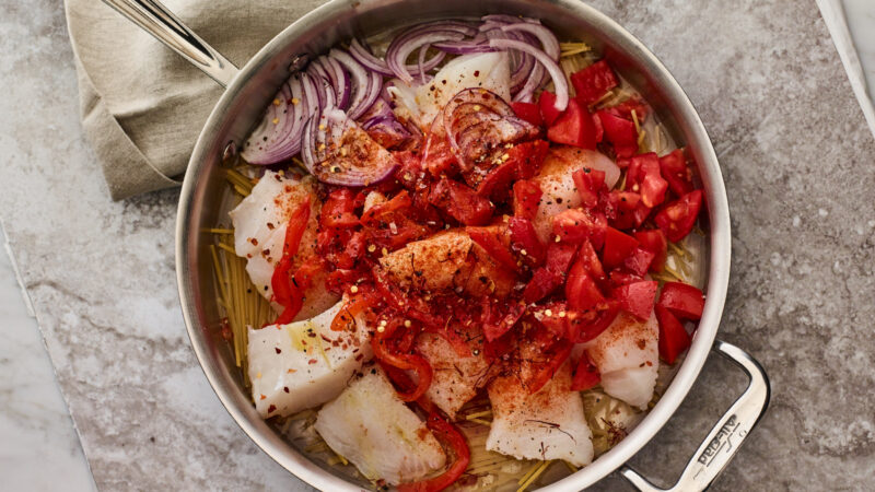 Quick One Pan Pasta Paella