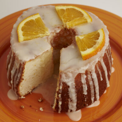 Orange Angel-Food Cake with Citrus Glaze
