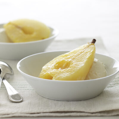 Orange Ginger Poached Pear