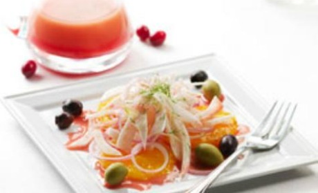 Orange, Olive and Fennel Salad with Cranberry Vinaigrette